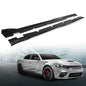 Solid Spare Body Kit Carbon Look Side Skirts Rocker Panel Fit For 15-23 Charger Widebody