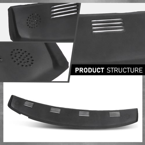 Solid Spare Fit For 02-05 Ram 1500 2500 3500 Dash Defrost Vent Grille Cover Overlay Black