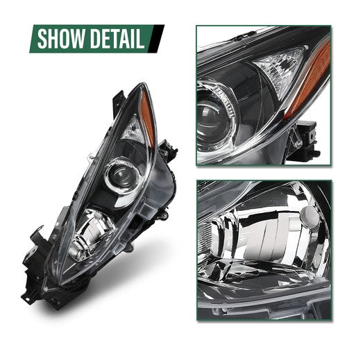Solid Spare Halogen Projector Headlight Driver Left Side LH Fit For 14-16 Mazda 3 Sport