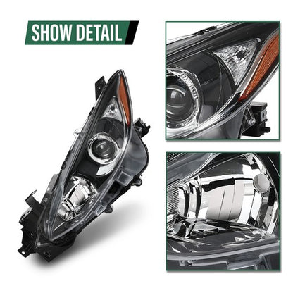 Solid Spare Halogen Projector Headlight Driver Left Side LH Fit For 14-16 Mazda 3 Sport
