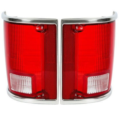 Solid Spare Tail Light Lens Pair For Chevrolet C10 C20 K10 R1500 Suburban 1973 75-86 1991