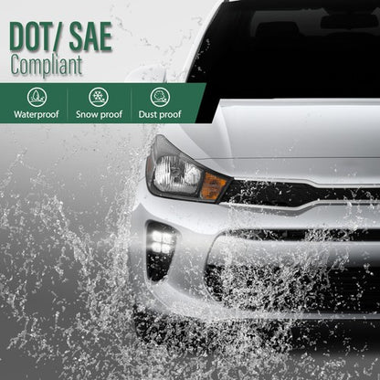 Solid Spare Fit For 2018-2020 Kia Rio LED DRL Daytime Running Fog Lights w/ Wire Switch