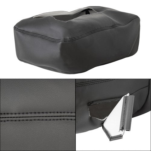 Solid Spare Console Jump Leather Armrest Cover For 2007-2014 Chevy Silverado 1500 2500 3500