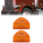 Solid Spare Pair 31 LED For Peterbilt 379 359 Turn Signal Light -Amber LED/Amber Lens RH LH