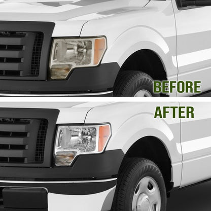 Solid Spare Fit For 2009-2014 Ford F150 F-150 Clear Headlight Replacement Lens Left+Right