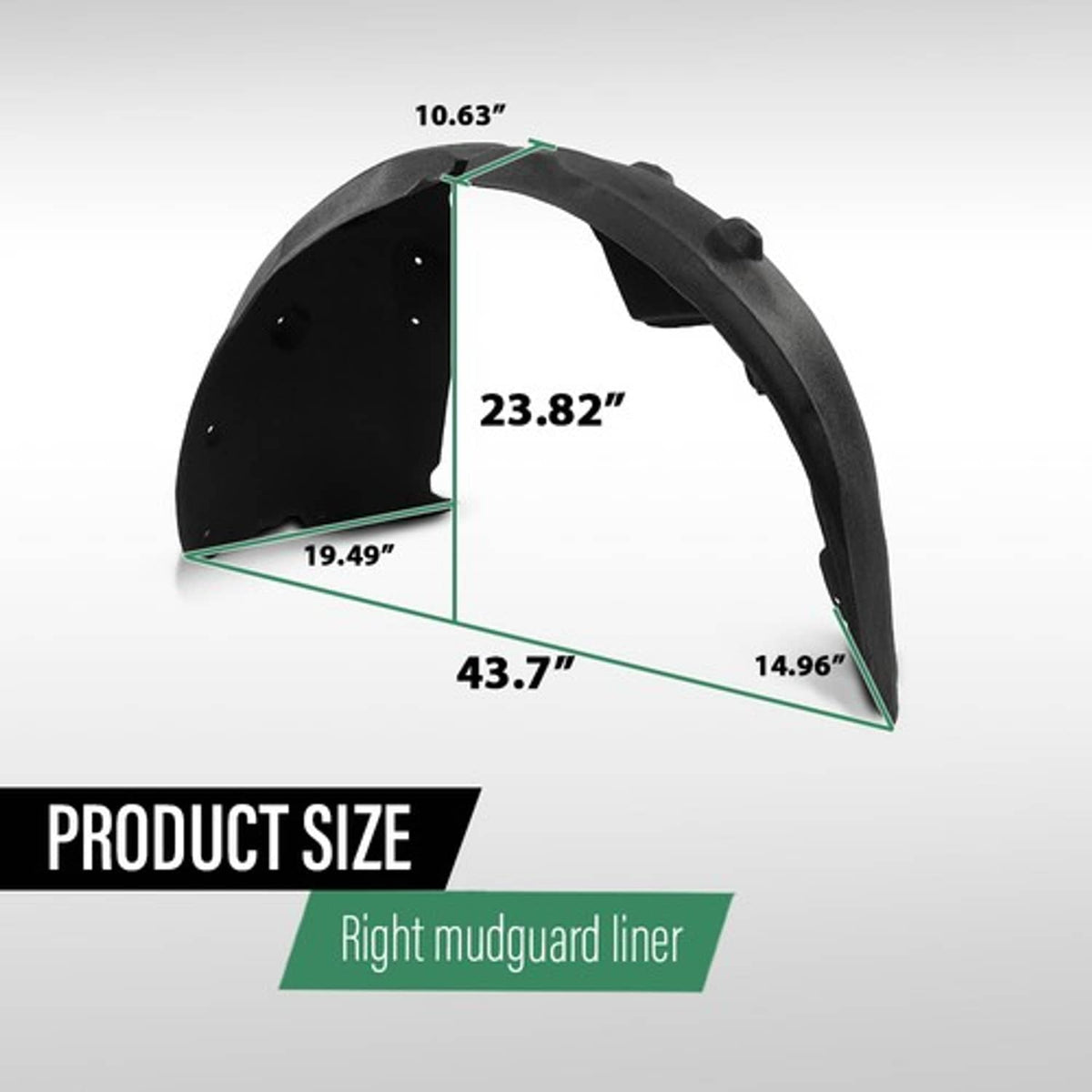 Solid Spare Rear Right Fender Liner Inner Splash Shield Fit For 2016-2020 Tesla Model X