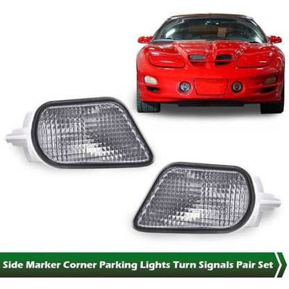 Solid Spare Fit For 98-02 Pontiac Firebird Trans Am Front Corner Turn Signal Lights Housings