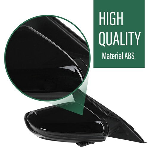 Solid Spare Fit For 16-21 Honda Civic LX DX 3 Pin Manual Fold Power Mirror Passenger Side