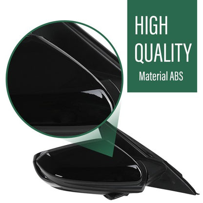 Solid Spare Fit For 16-21 Honda Civic LX DX 3 Pin Manual Fold Power Mirror Passenger Side