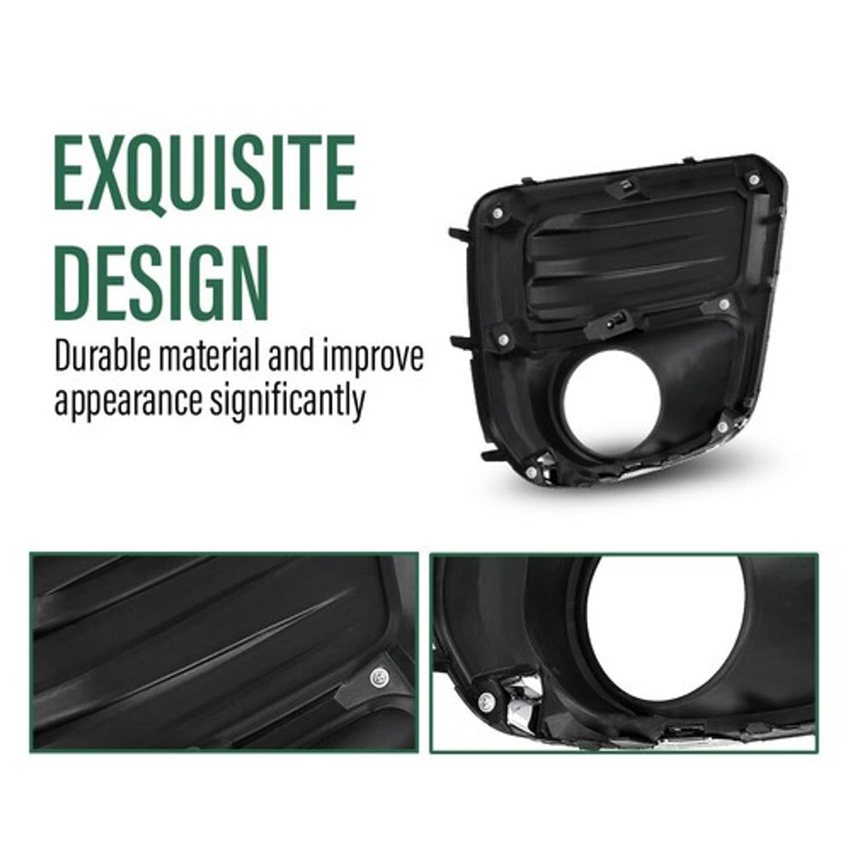 Solid Spare Fit For 2019-2021 Subaru Forester Front Bumper Fog Light Bezel Lamp Trim Left
