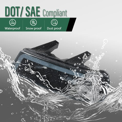 Solid Spare LED DRL Headlights Smoke Fit For 03-23 Chevrolet Express GMC Savana Van