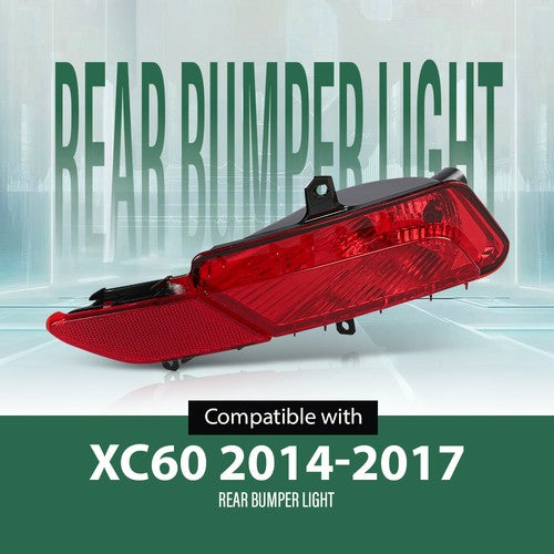 Solid Spare Fit For 14-17 Volvo XC60 Rear Bumper Reflector Fog Light Brake Lamp Right Side