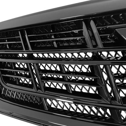For 2013-2017 Cadillac XTS Front Bumper Black Upper Grille Lower Grill 2PCS