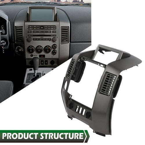 Solid Spare Center Dash Console Instrument Panel Bezel Fit For 04-06 Nissan Titan Armada