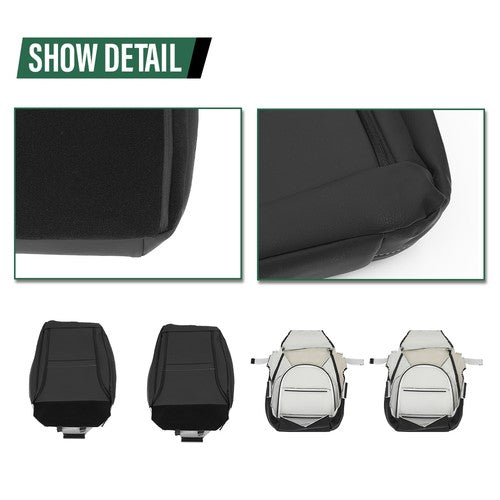 Solid Spare Fit For 2019 2020 2021 Chevy Silverado LT/WT Full Set Seat Covers Replace