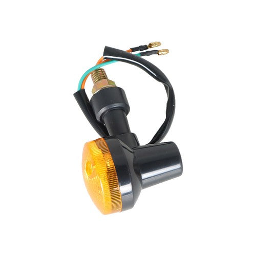 Solid Spare For Yamaha Kawasaki Honda 4X Motorcycle Turn Signals Blinker Light Black Amber