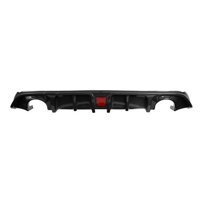 Carbon Style Rear Bumper Diffuser Lip For Infiniti Q60 2017-2022 W/LED Light