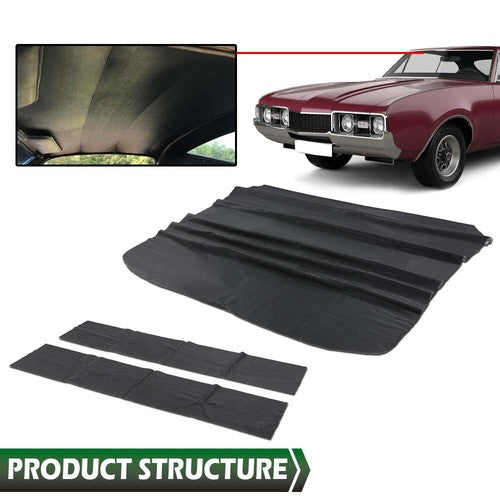 Solid Spare New Black Tier Headliner Fit For 1969 1970 1971 1972 Oldsmobile Cutlass & 442