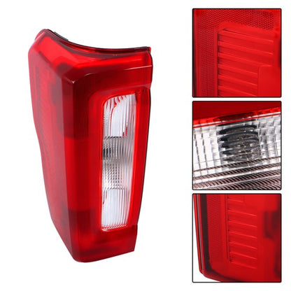 Solid Spare Left Tail Light w/o Blind Spot Black Housing Halogen For 2023 24 Ford F250 F350