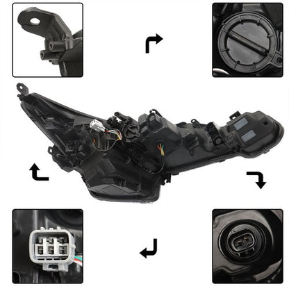 Solid Spare Black Hosing For Toyota Corolla SE/XLE/XSE 2020-2022 LED Headlight Driver Side