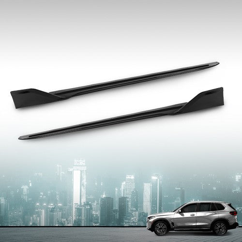 Solid Spare Side Skirts Extension Panel Fit For 2019-2025 BMW G05 X5 M Sport Gloss Black