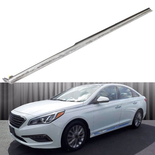 Solid Spare For Sonata 2015-2017 Molding Trim Front Passenger Right Fender Garnish Chrome