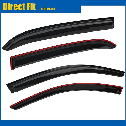 Overlay Fit 2003-2007 Honda Accord Sedan Window Trim Visors Rain Guard Deflector