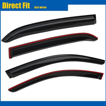 Overlay Fit 2003-2007 Honda Accord Sedan Window Trim Visors Rain Guard Deflector