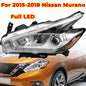 Full LED Headlight For 2015 2016 2017 2018 Nissan Murano  W/DRL Left Driver Side