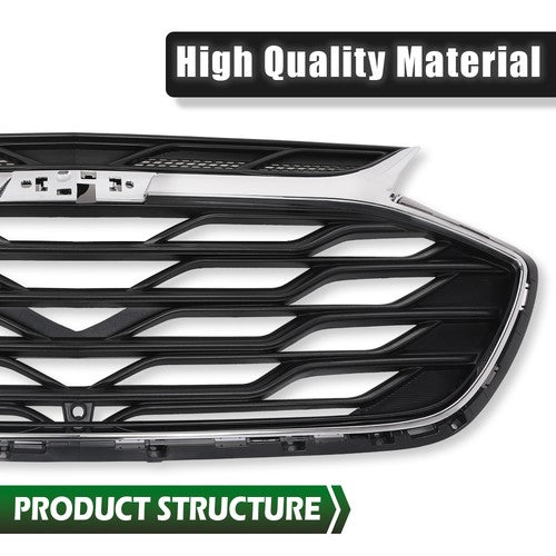 Solid Spare Fit For 2019-2020 Chevrolet Cruze Front Upper Bumper Grille Grill Assembly Black