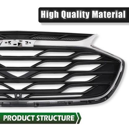 Solid Spare Fit For 2019-2020 Chevrolet Cruze Front Upper Bumper Grille Grill Assembly Black