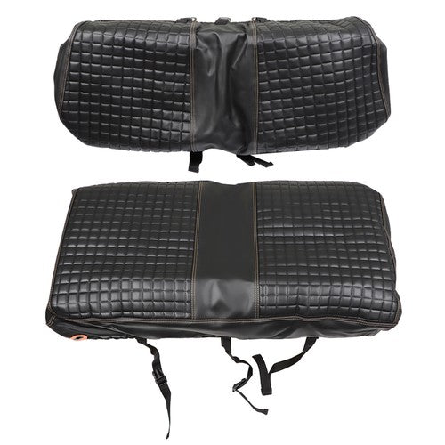 Solid Spare Black Golf Cart Diamond Seat Cover Kit For Club Car Precedent Seat Cushion