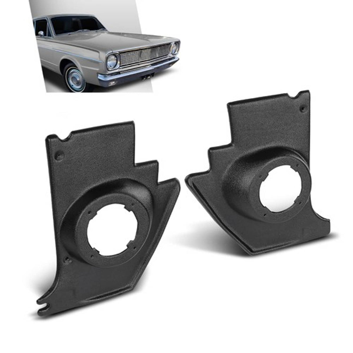 Solid Spare NEW Fit For 1963-66 Dart /1964-66 Barracuda Molded Kick Panels With Speaker Pods