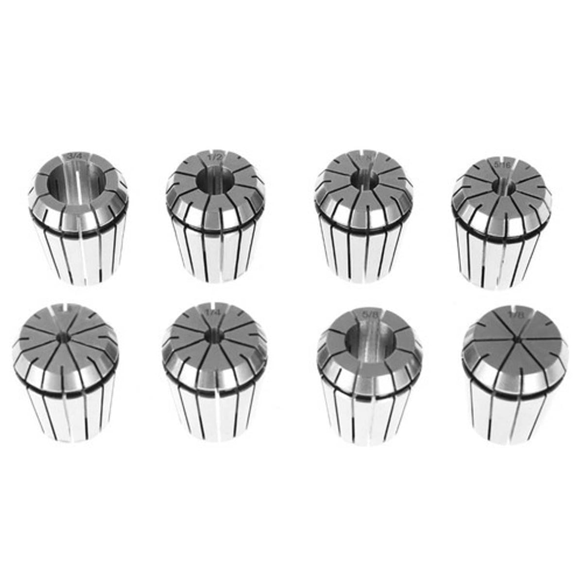 Solid Spare For CNC Milling Lathe Tool Engraving Machine 8Pcs ER32 Spring Collet 1/8"-3/4"