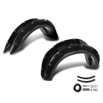 Solid Spare 4pcs Pocket Rivet Bolt On Fender Flares Smooth Black Fit For 93-11 Ford Ranger
