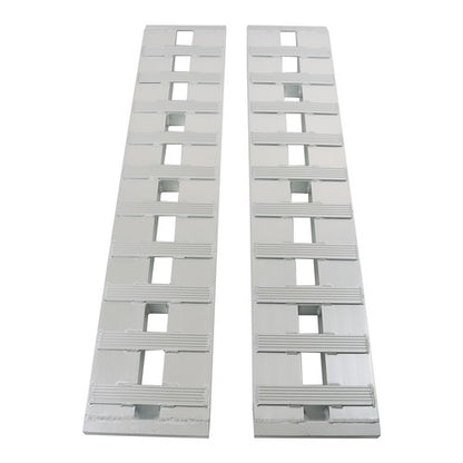 Solid Spare 2-Piece 60''x12'' Ramps 6500Lbs Car Trailer Truck Ramps Hook End Knife Aluminum