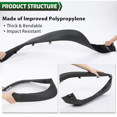 Solid Spare Fit For 2016-2023 Toyota Tacoma Front Driver & Passenger Side Fender Flares