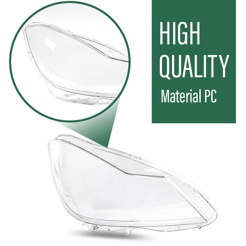 Solid Spare Fit For 11-15 Mercedes-Benz C Class W204 Headlight Replacement Lens Right Side