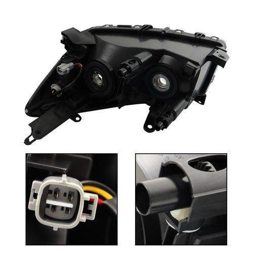 Solid Spare Left+Right Side Black Halogen Headlight Headlamp For Toyota RAV4 2006 2007 2008