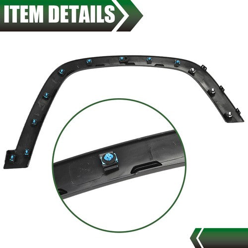 Solid Spare Fit For 2017-2022 Jeep Compass Front Left Wheel Molding Fender Flare Textured