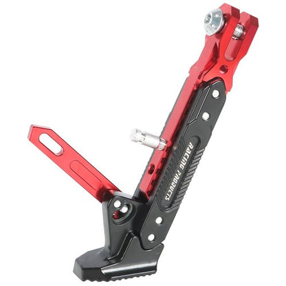 Solid Spare Red Adjustable Motorcycle CNC Aluminum Alloy Kickstand Foot Side Support Stand