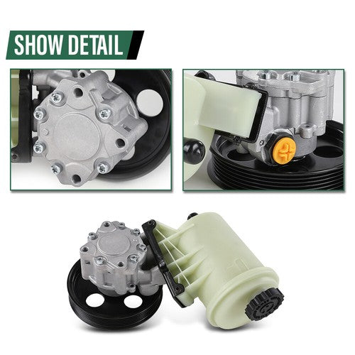 Solid Spare Power Steering Pump w/ Pulley & Reservoir Fit For 2009-2010 Dodge Ram 1500