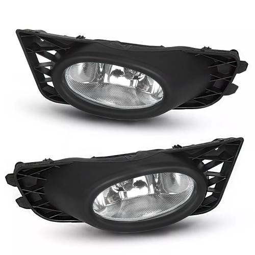 For 2009 2010 2011 Honda Civic Sedan Clear Lens Fog Lights W/Bulb Switch Wiring