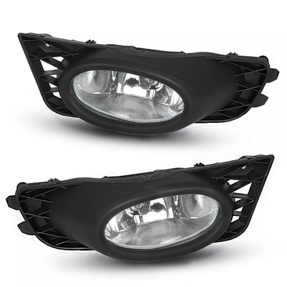 For 2009 2010 2011 Honda Civic Sedan Clear Lens Fog Lights W/Bulb Switch Wiring