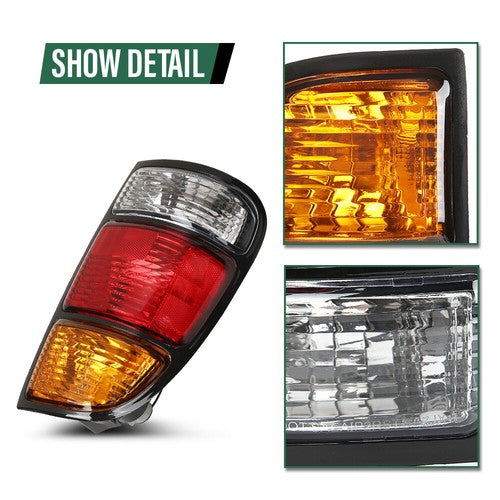 Solid Spare Fit For Toyota Tundra 2000-2006 Pickup Tail Lights Brake Lamp Set W/ Bulbs