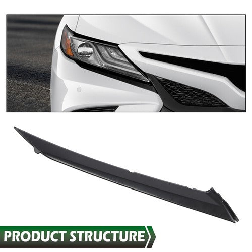 Solid Spare Fit For 2018-2022 Toyota Camry SE XSE Front Bumper Grille Trim Molding Black
