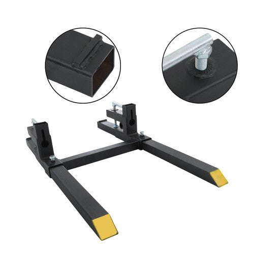 Solid Spare 2000lbs Pallet Forks Clamp On Tractor Forks w/Adjustable Bucket Forks 43" New