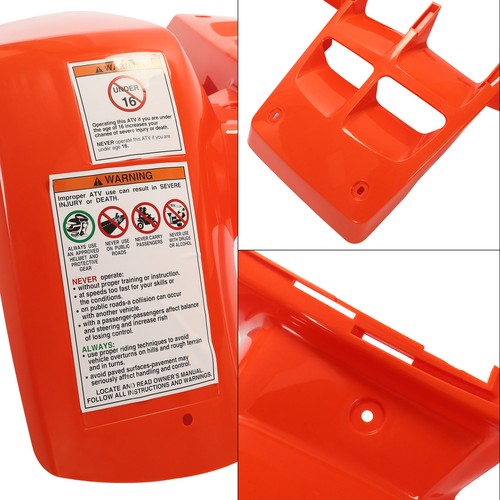 Solid Spare Orange Front & Rear Fenders Plastic Body Kit For 87-06 Yamaha Banshee 350 YFZ350