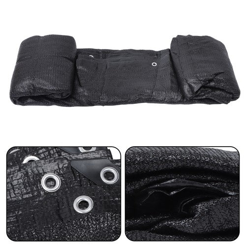 Solid Spare 4FTx25FT Black Heavy Duty Garden Privacy Fence Barrier Net With Zip Ties