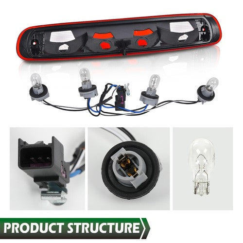 Solid Spare Fit For 07-14 Silverado Sierra High Mount 3rd Brake Light Cargo Combination Lamp